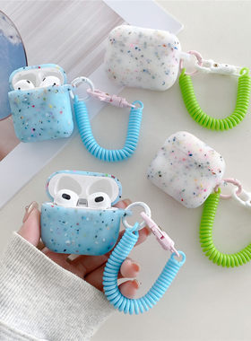 炫酷夜光壳AirPods Pro3代适用苹果AirPods 4代蓝牙耳机保护套苹果1/2代耳机壳AirPods 3代耳机壳ins硅胶软壳