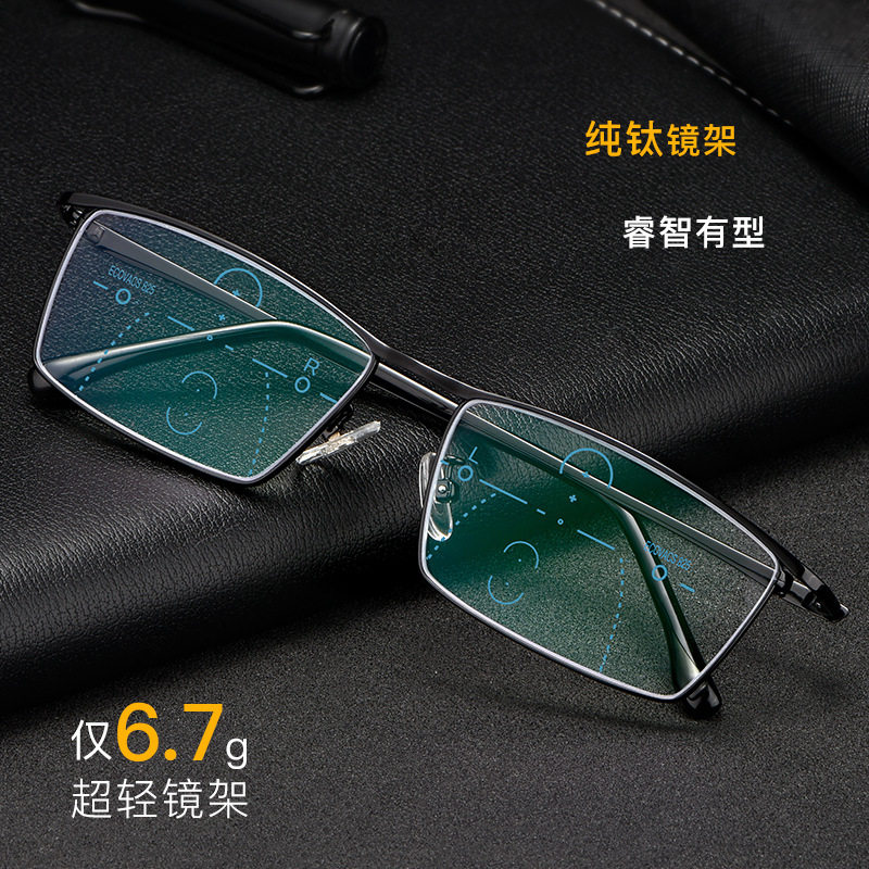 新款纯钛眼镜架商务男士防蓝光