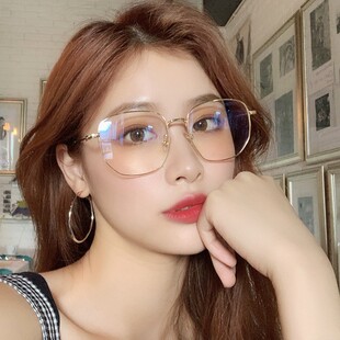 D2932复古多边形镜框男超轻金属大框眼镜架平光装饰眼镜框女