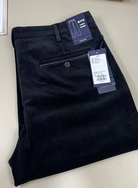 雅戈尔男士商务休闲绒面休闲裤标准版型秋冬厚款325037AWA