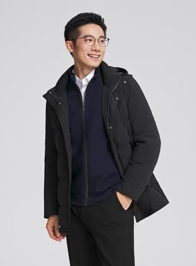专柜3280元 雅戈尔男士冬款白鹅绒 羽绒服外套 415525FTS商务正品