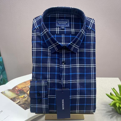 雅戈尔绒面衬衫男长袖保暖加厚