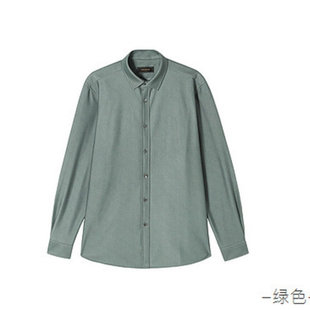 雅戈尔衬衫长袖男保暖加绒加厚复合含羽绒灰绿高级感119759QBA