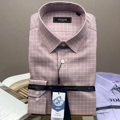 雅戈尔长袖衬衫男正品商务免烫