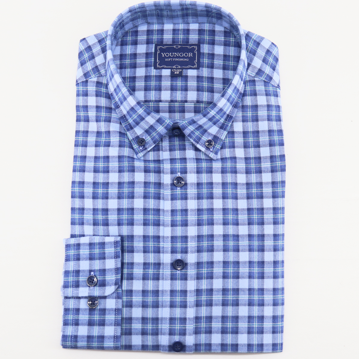 雅戈尔方领长袖特价处理