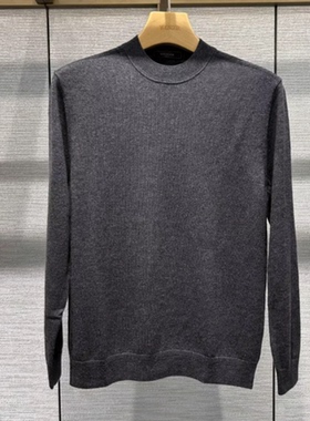 专柜1280元 雅戈尔羊毛衫 100%绵羊毛半高领灰色男正品619963CBA