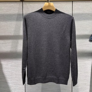 619963CBA 100%绵羊毛半高领灰色男正品 专柜1280元 雅戈尔羊毛衫