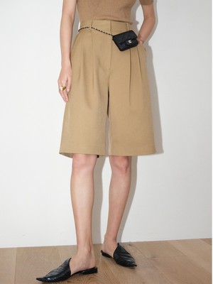 高腰舒服透气中裤休闲西裤