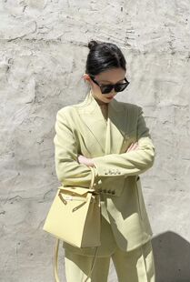 MRS Studios 经典时髦 戗驳领立体挺括显瘦H型一粒扣休闲西装外套