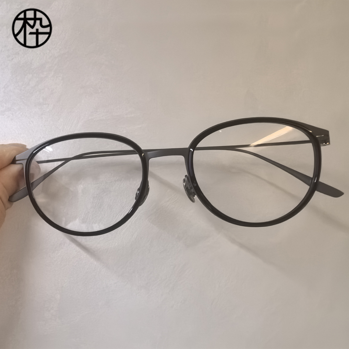 木九十眼镜框MJ101FK107时尚圆形简约百搭轻薄金属眼镜框架可近视