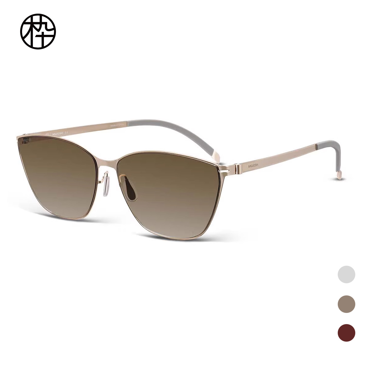 木九十MJ11SN1501专柜正品蝶翼墨镜金属高智感开车超轻太阳眼镜