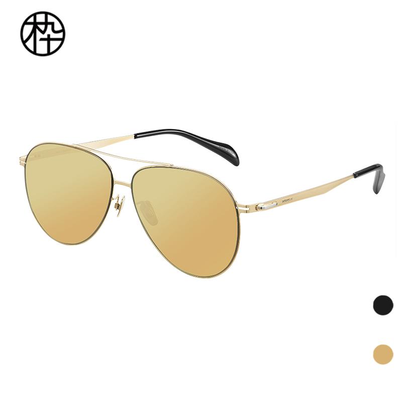 木九十专柜正品MJ11SM1540经典水滴形飞行员框型太阳镜金色墨镜