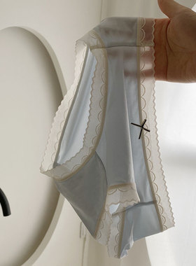 无二工作室 蓝色半岛~夏季少女冰丝薄款透气凉感纯棉裆中腰内裤女