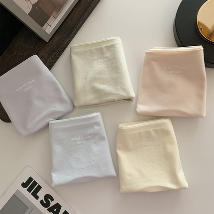 奶油布蕾~7A抑菌女生加长裆无痕中腰保暖2025新款内裤女士纯棉