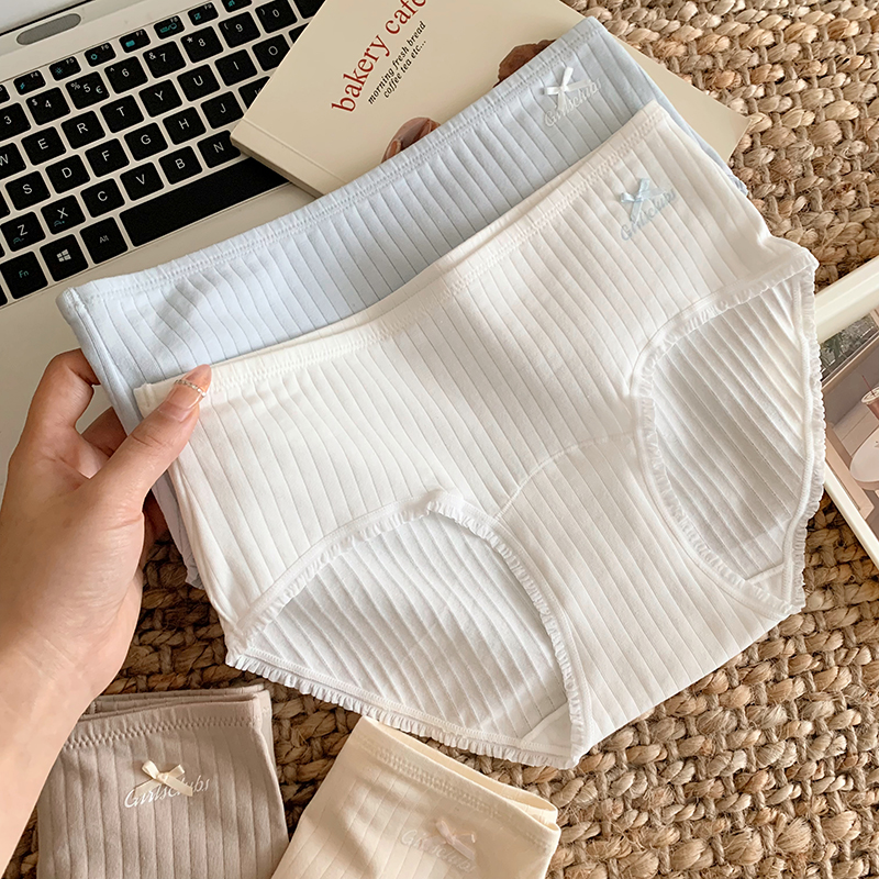 纯棉透气抗菌裆少女心三角裤女