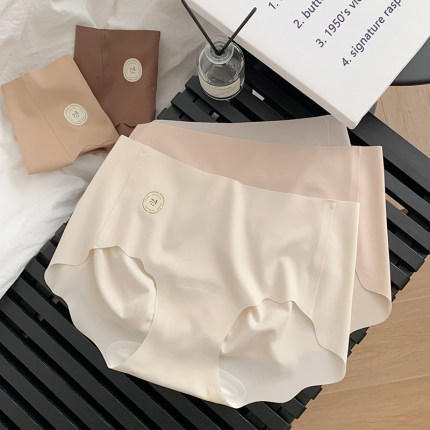 微甜奶咖~7A抗菌女士冰丝无痕蜜桃臀夏季薄款女生内裤女2025新款