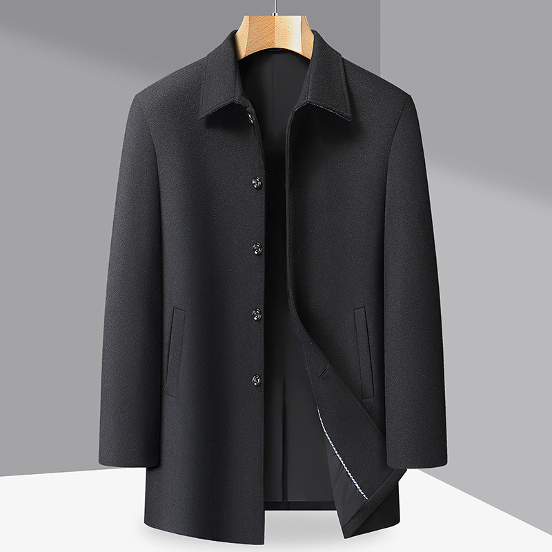 300斤胖子中长款羊毛呢风衣冬特大码男装呢子大衣老干部翻领披风,男装,毛呢大衣,淘宝优惠券,粉丝福利购,淘宝优惠卷
