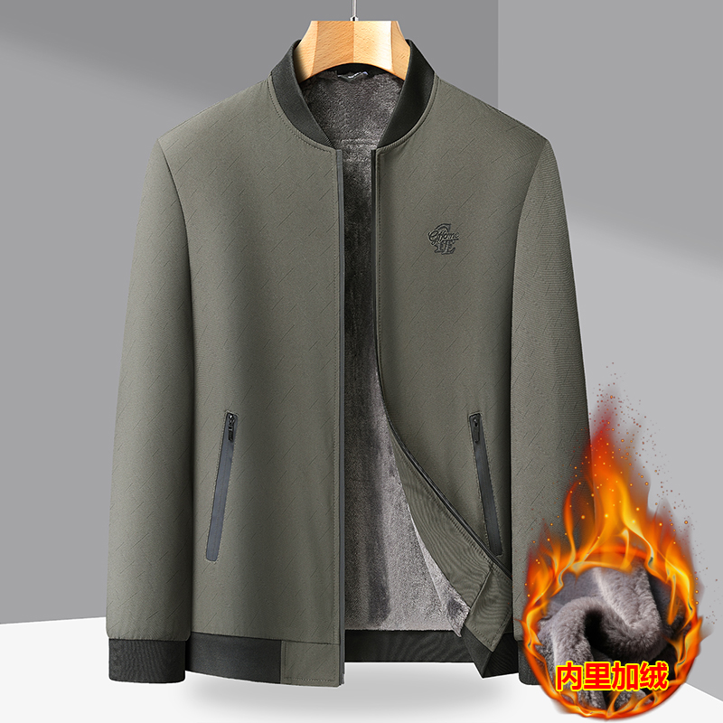 300斤胖子大号加绒加厚夹克冬