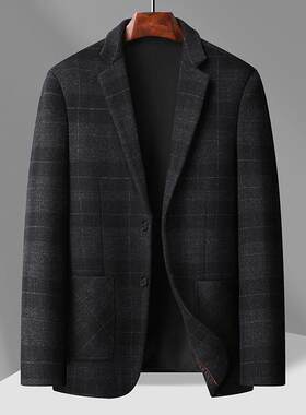 300斤大码羊毛呢西服冬季外套男