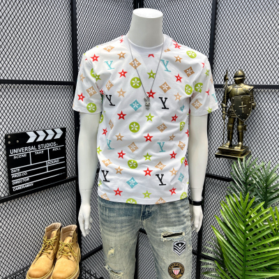 网红同款短袖T恤男潮流美式复古