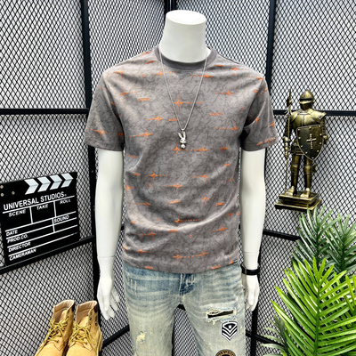 网红同款短袖T恤男潮流美式复古