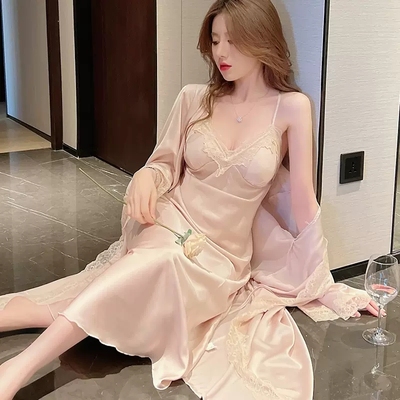 桑蚕丝夏季真丝睡衣法式吊带睡裙