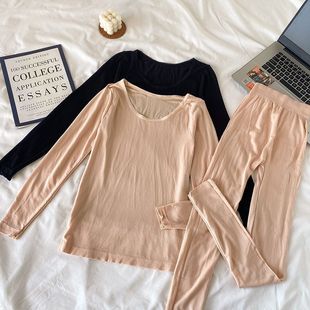 高腰显瘦裤 保暖内搭套装 秋衣秋裤 内搭无痕打底衫 子两件套 女春秋款