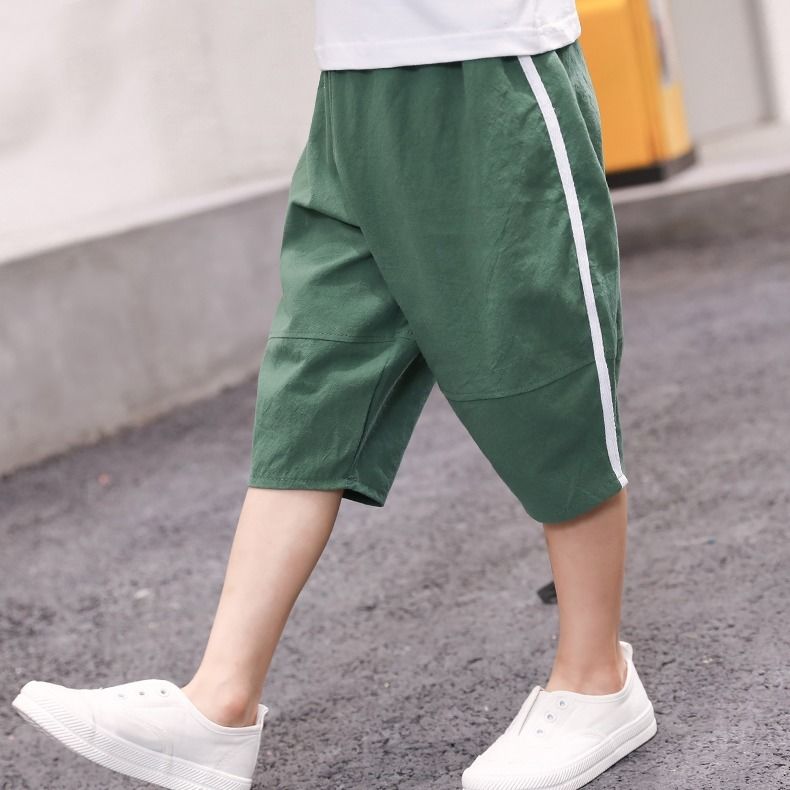 3童装男童七分裤夏季2021新款9中大童3短裤5薄款6儿童8洋气潮12岁