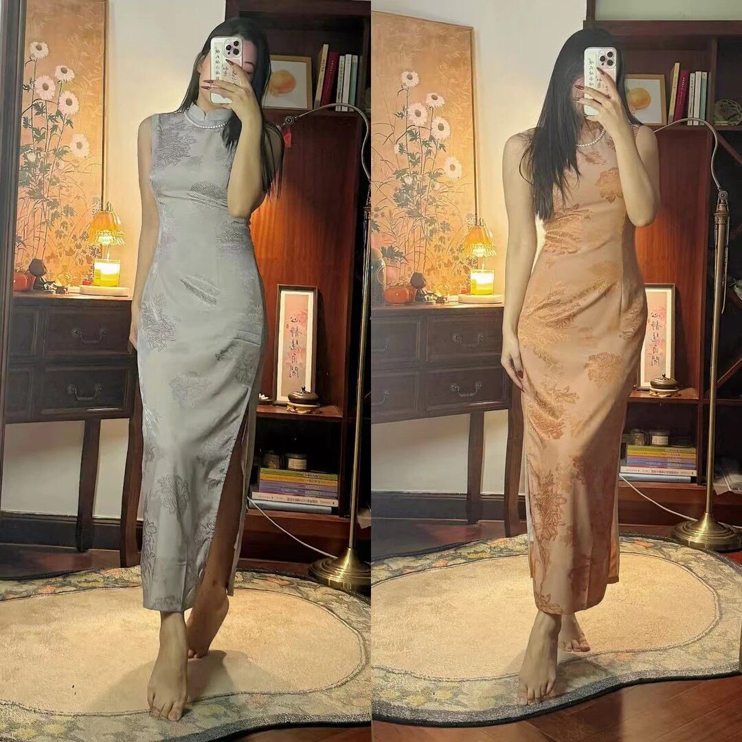 贵气优雅女人味【金云雾山】气质国风旗袍微胖小个子连衣裙