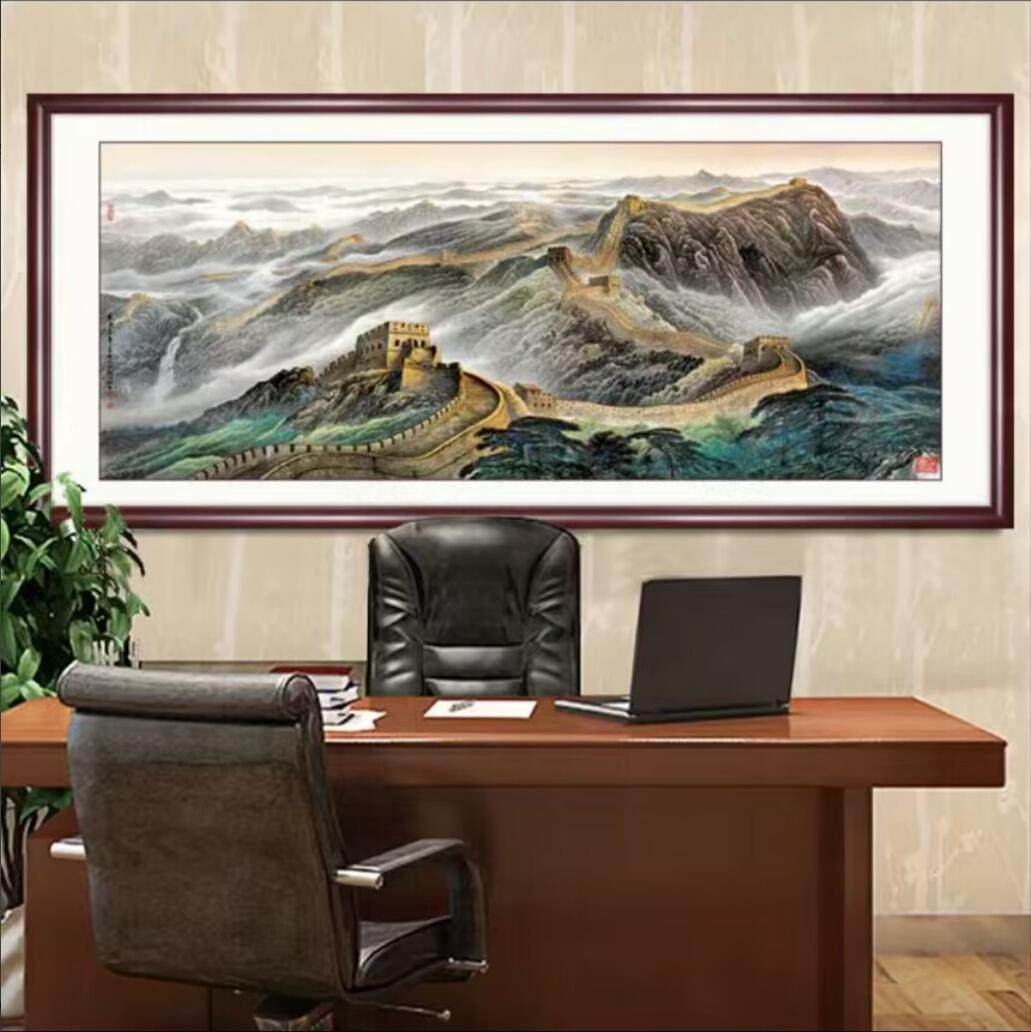 十字绣万里长城图2023新款客厅办公室书法背景墙线绣中华之魂满绣,居家布艺,钻石绣,淘宝优惠券,粉丝福利购,淘宝优惠卷