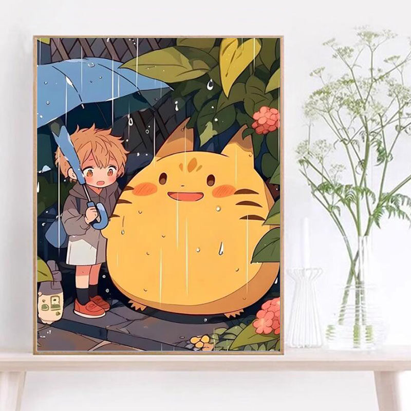 卡通龙猫5d点贴钻十字绣手工粘钻diy满钻儿童卧室钻石画2023新款,居家布艺,钻石绣,淘宝优惠券,粉丝福利购,淘宝优惠卷