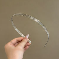 Fine metal retro hair band, women's headband, hair clip, hair tie, headwear, hair travel, gold and silver hair holes, face wash, head holes thumbnail 2