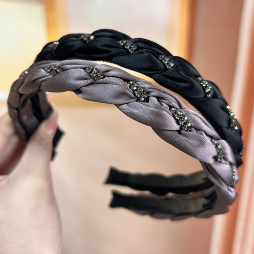 诗情画意麻花水钻发箍