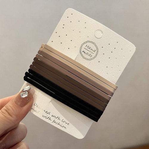 奶茶色一字夹钢夹刘海夹