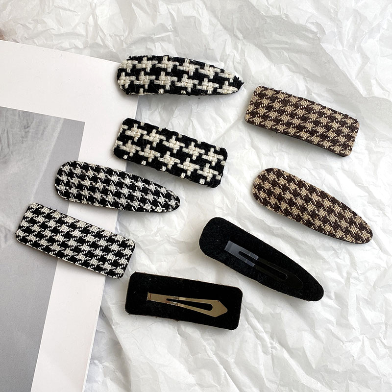 千鸟格BB夹刘海夹一字夹