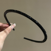 2025新款 带齿防滑发箍女头箍压发卡发捆头饰发旅细边洗脸发窟头窟