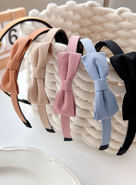 蝴蝶结带齿防滑发箍女头箍压发卡发捆头饰儿童秋冬可爱碎发窟头窟