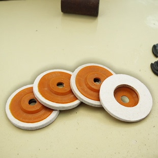 4寸钢鹰羊毛抛光轮 镜面汽车金属漆面 角磨机玻璃打磨片 实拍包邮