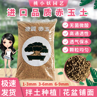 桃小妖进口赤玉土多肉铺面拌土二本线三本线营养颗粒种植土包邮