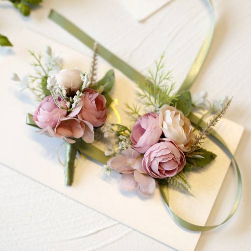 森系胸花伴郎韩式结婚胸花森系