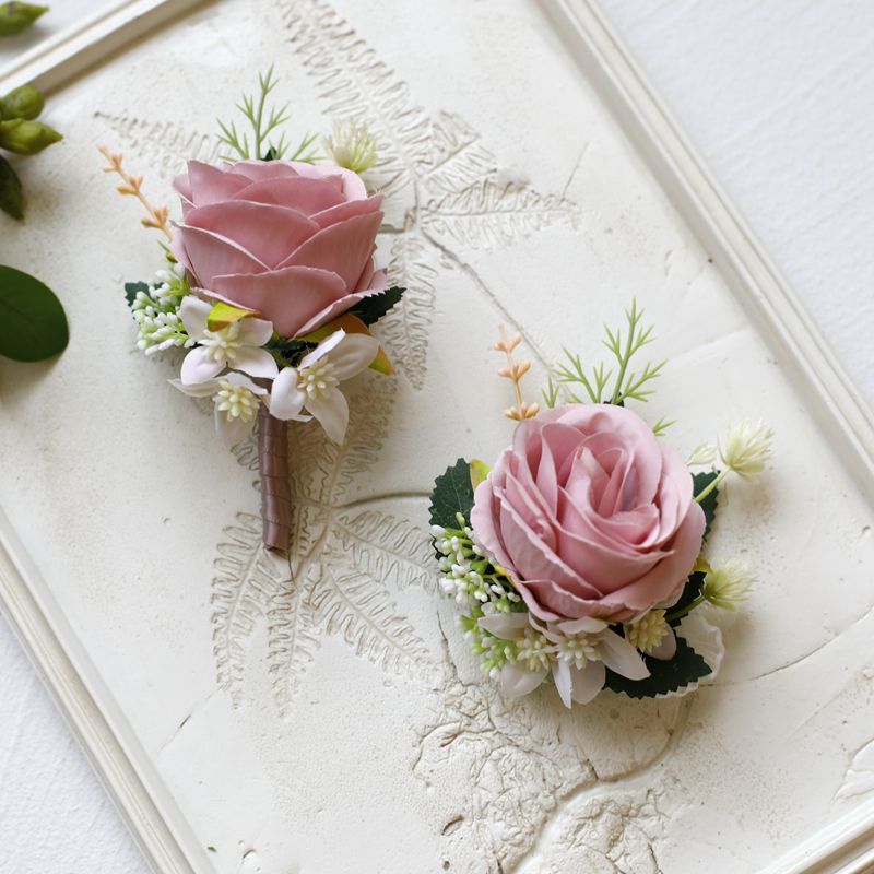 仿真玫瑰新郎伴郎韩式复古手腕花