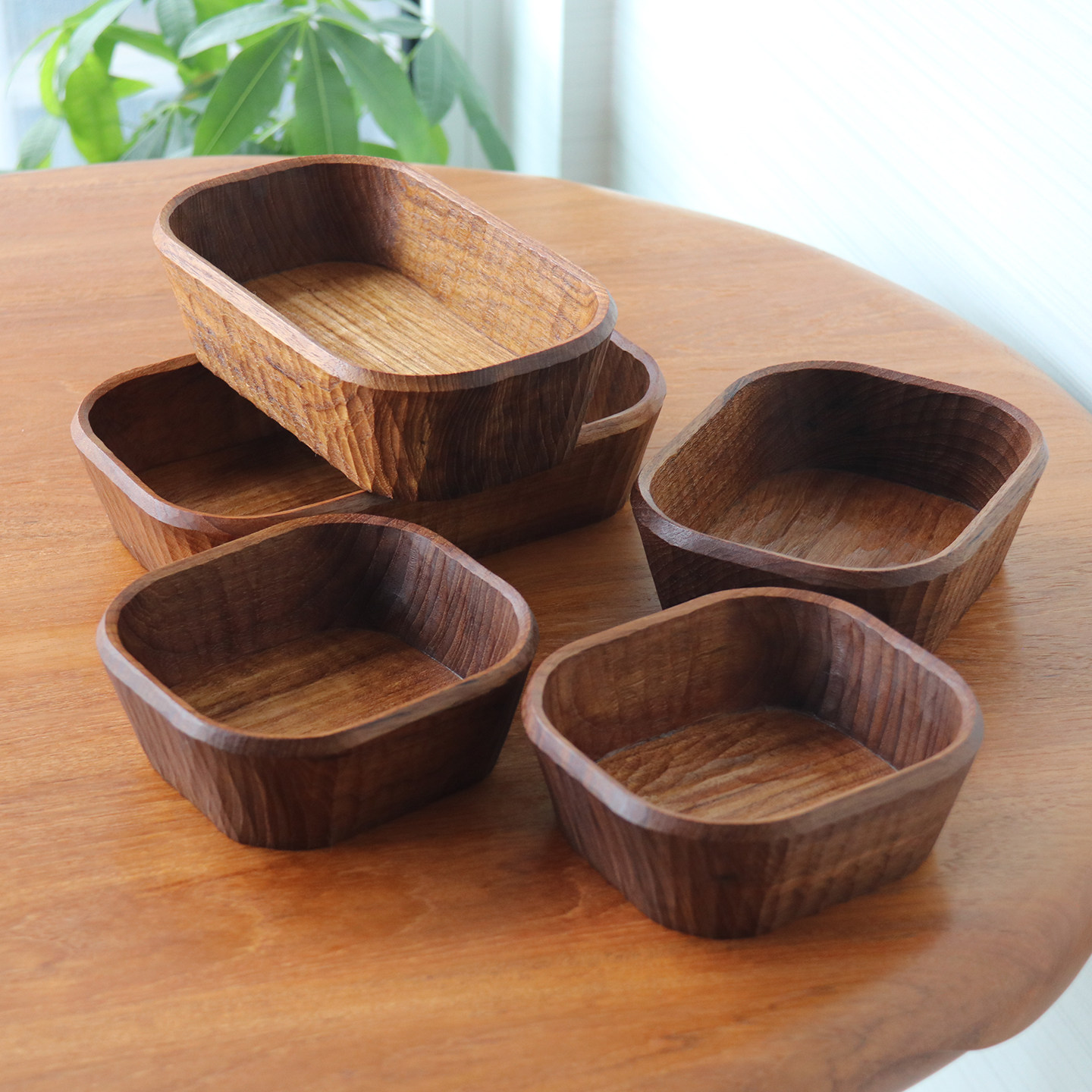 明院木器原创柚木木碗托盘组合 客厅零食干果碗艺术餐具,家居饰品,果盘/果篓,淘宝优惠券,粉丝福利购,淘宝优惠卷