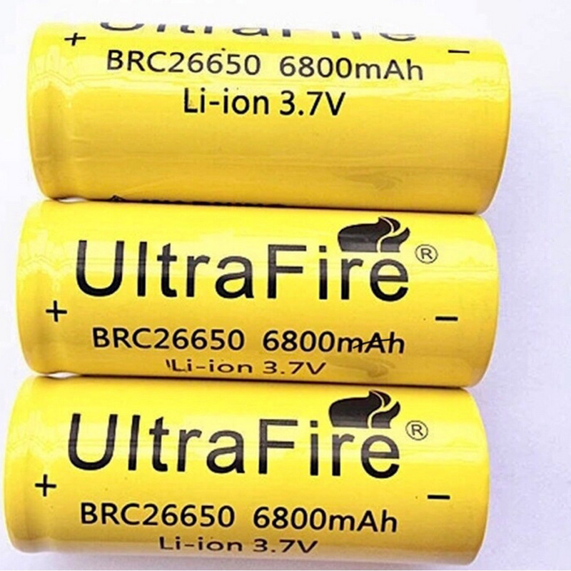 源头零售直供26650电池 3.7V手电筒锂电池充电高容量2500毫安