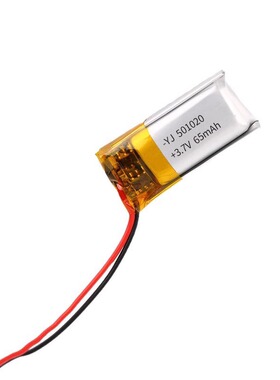 501020聚合物锂电池无人机按摩仪学习机 65mAh数码锂电池