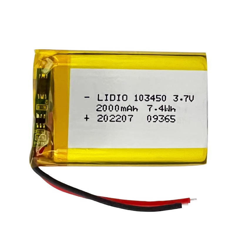 103450聚合物锂电池3.7V 2000mAh早教机美容仪充电软包锂电池