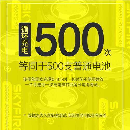 天火18650 锂电池1200毫安3000毫安高能量充电锂离子电池手电筒