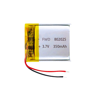 802025聚合物锂电池350mAh玩具加湿器蓝牙音响小数码3.7V充电电池