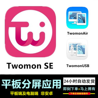 Twomon SE多屏复制工具USB win系统电脑分屏扩展平板第二屏幕套件