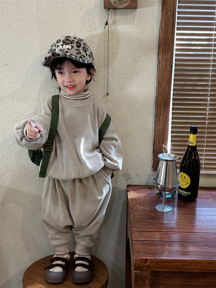 韩范两件冬季假两件儿童冬季套装