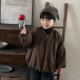 暮晨家新款 2025男童格子褶皱棉袄中小童加厚宽松面包服外套 冬装